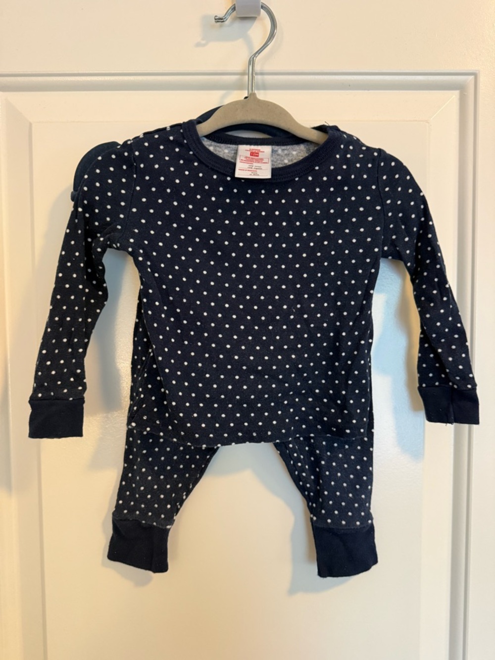 Target Navy Blue and White Polka Dot Kids Pajama Set